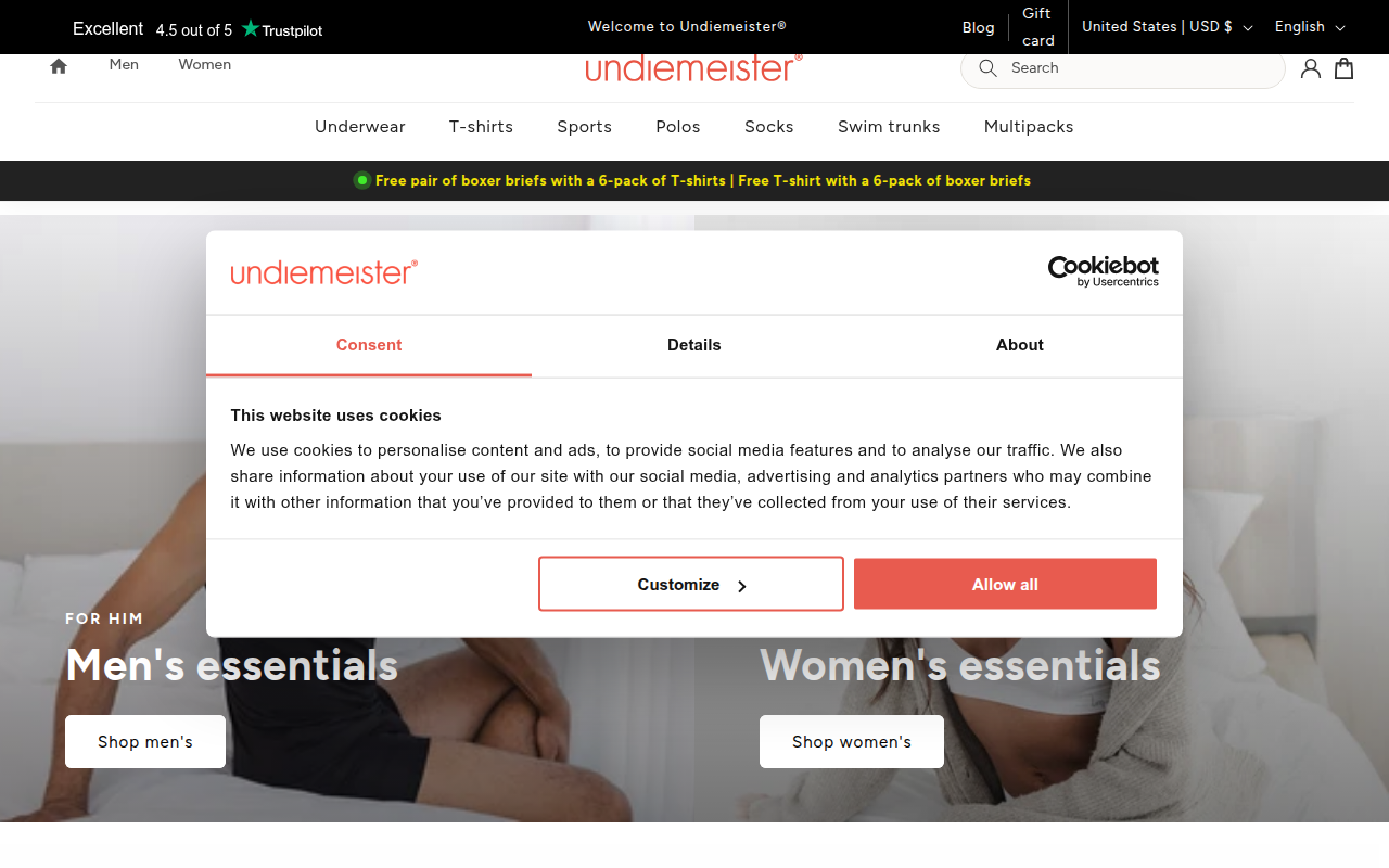 Screenshot van undiemeister.com