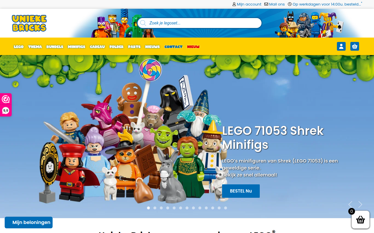Screenshot van uniekebricks.nl