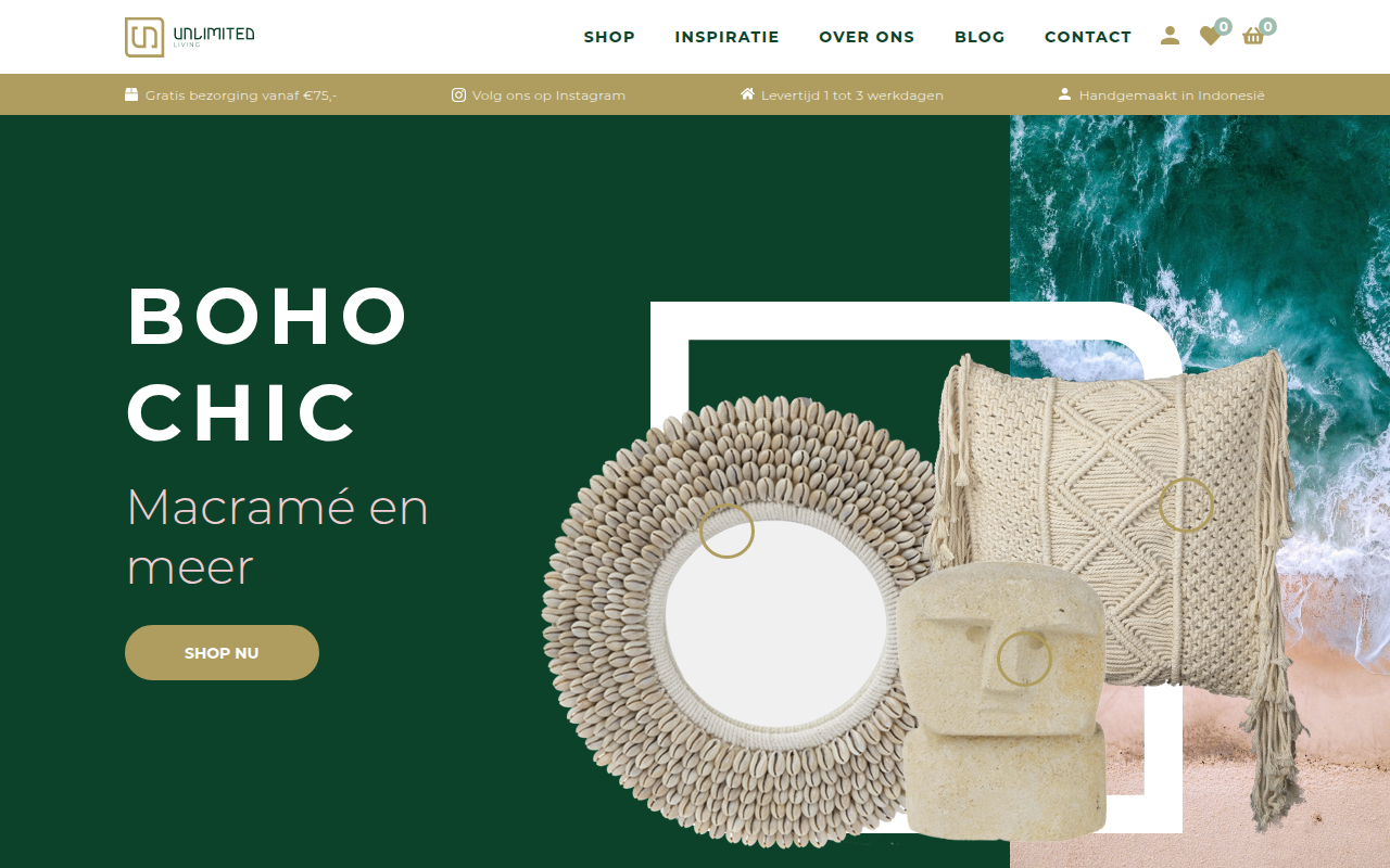 Screenshot van unlimitedliving.nl