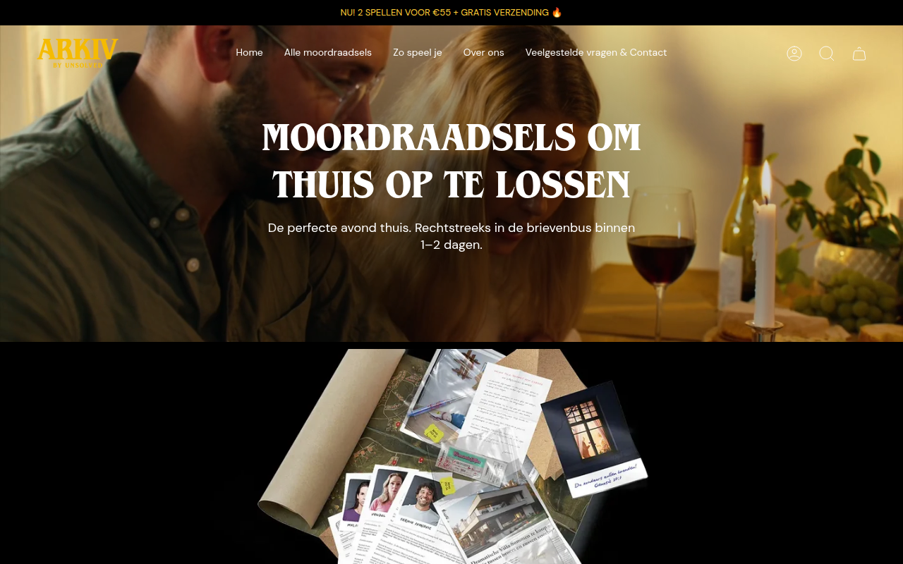 Screenshot van unsolved.nl