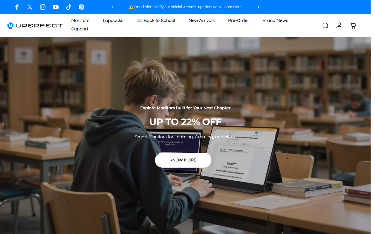 Screenshot van uperfectmonitor.com