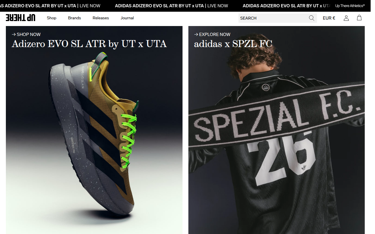 Screenshot van uptherestore.com