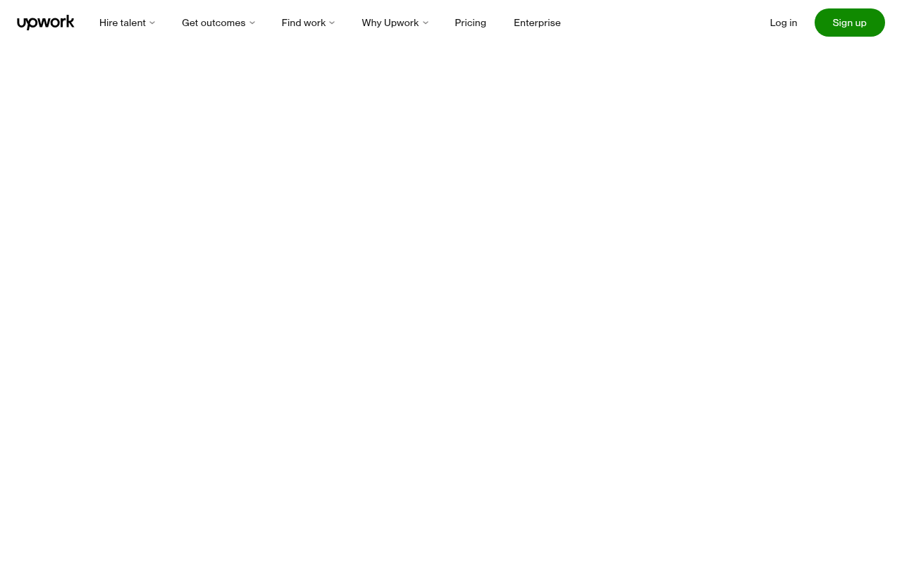 Screenshot van upwork.com