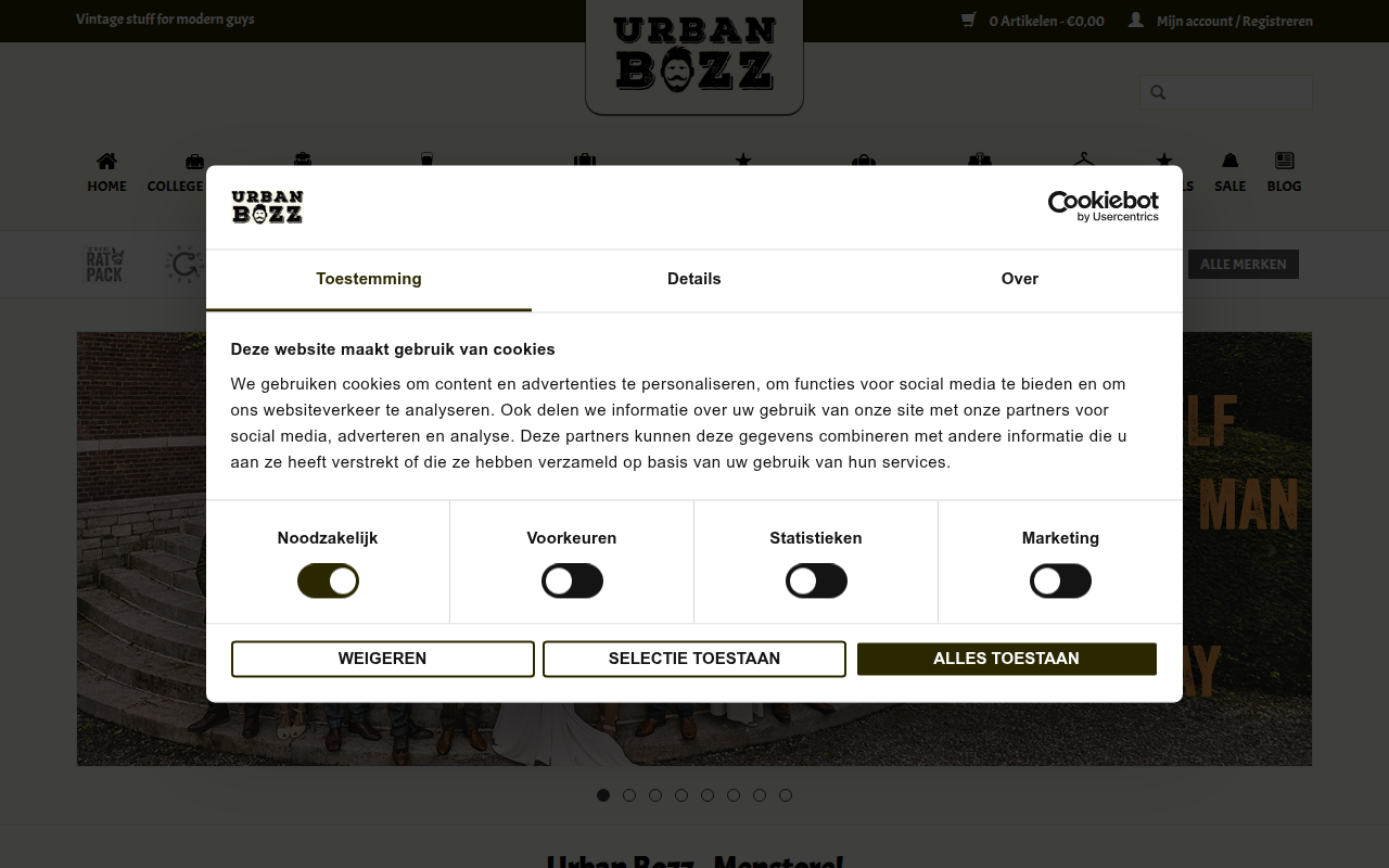 Screenshot van urbanbozz.com