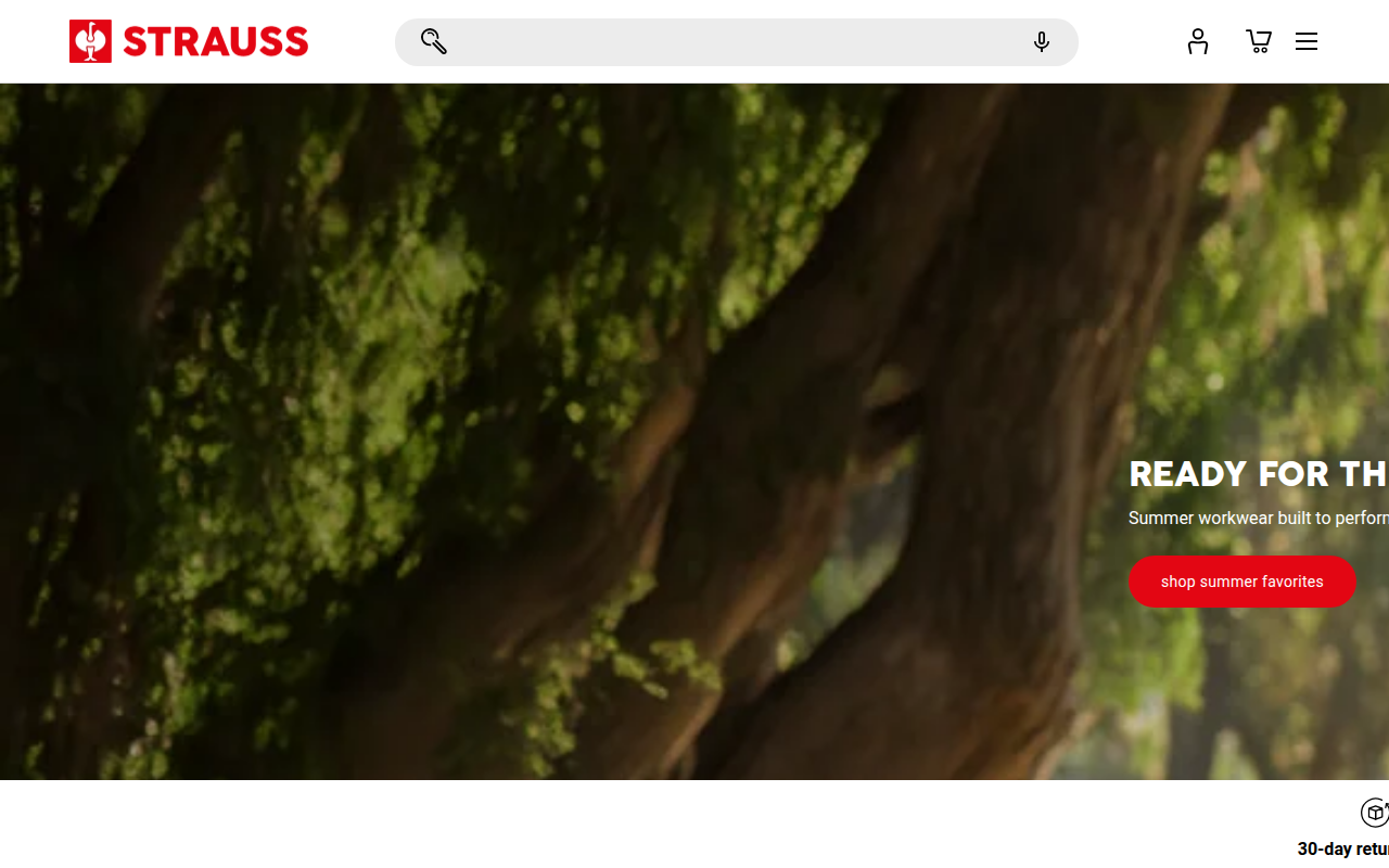 Screenshot van us.strauss.com