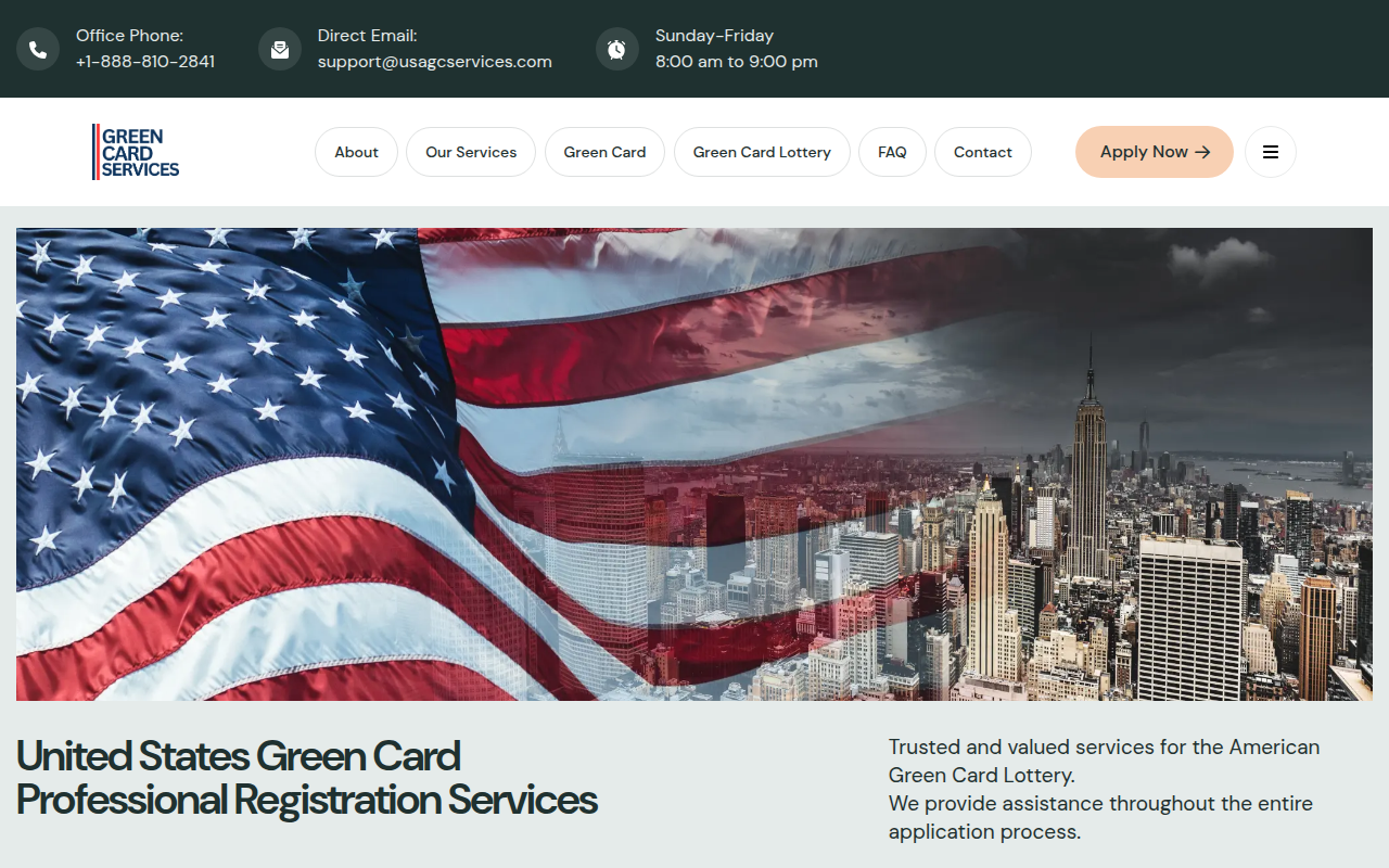 Screenshot van usagcservices.com