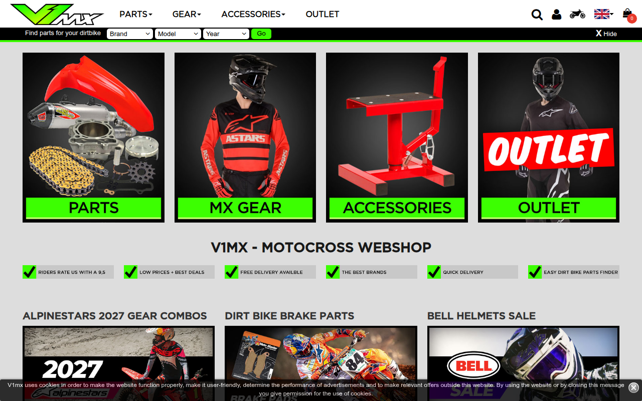 Screenshot van v1mx.nl