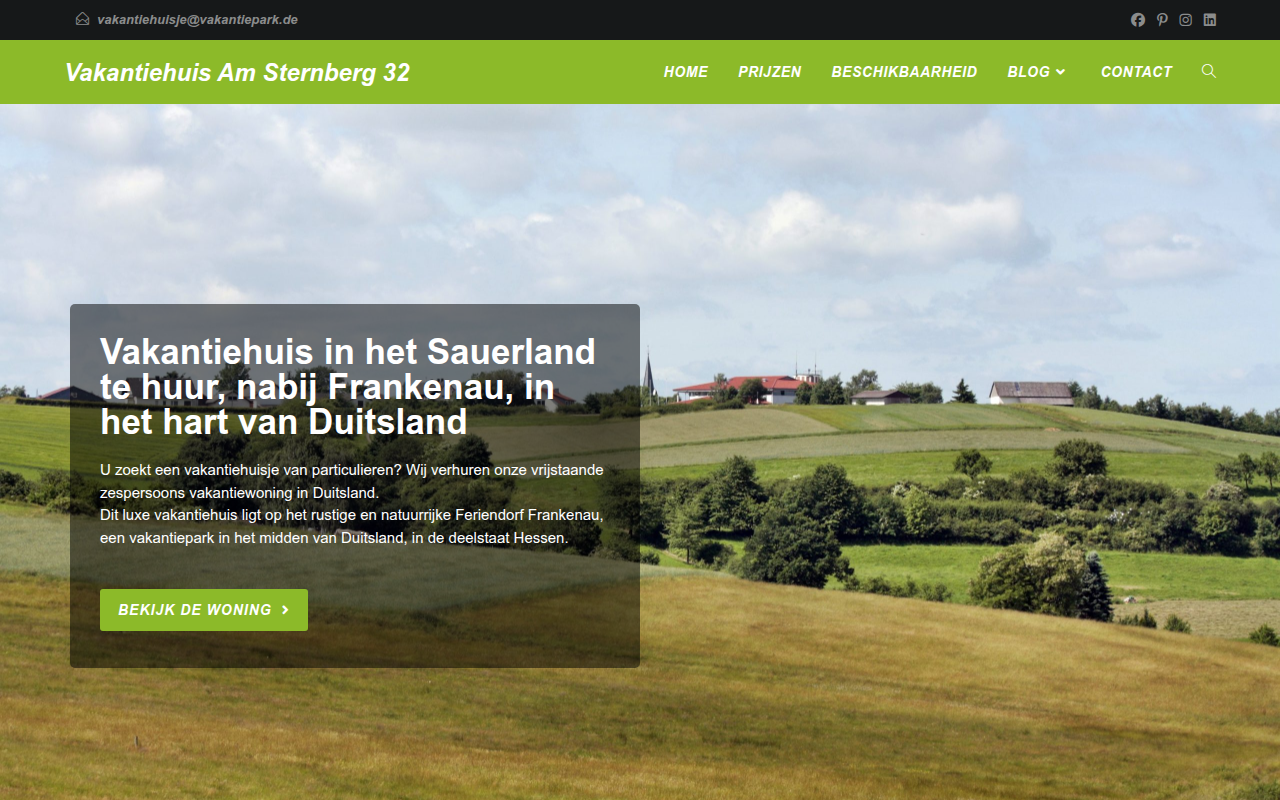 Screenshot van vakantiepark.de