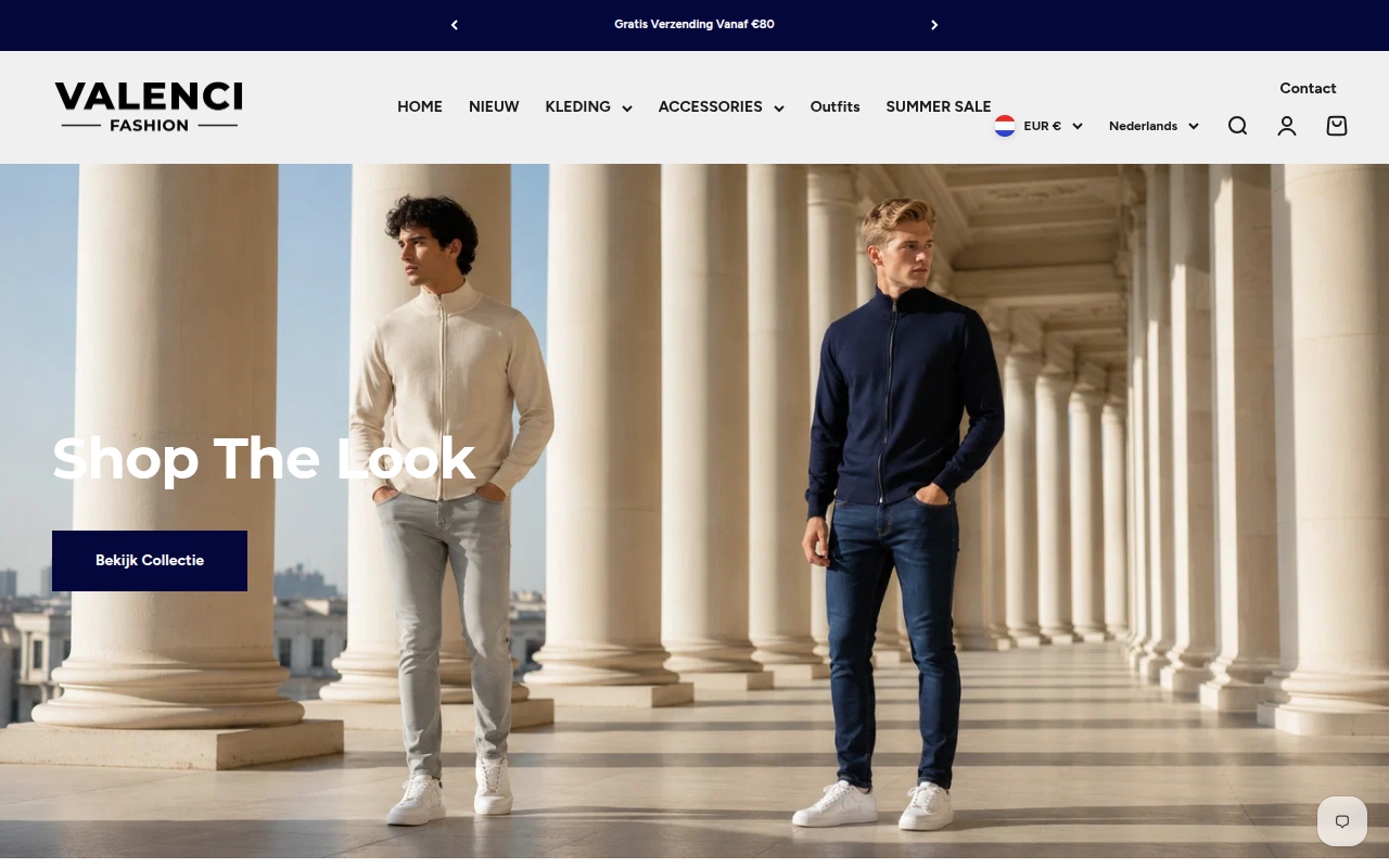 Screenshot van valencifashion.com