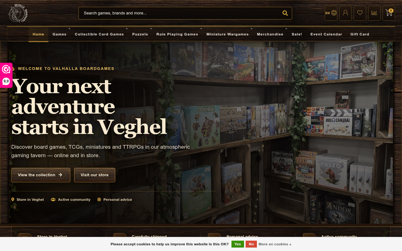Screenshot van valhallaboardgames.nl