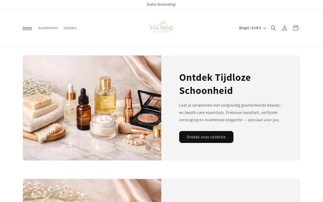 Screenshot van valmine.com