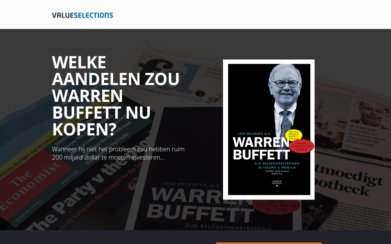 Screenshot van valueselections.net