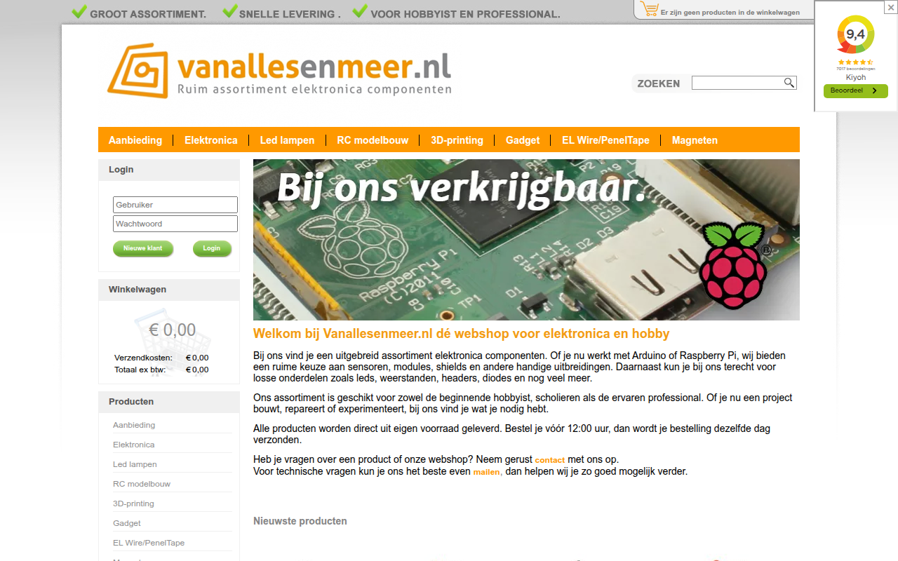 Screenshot van vanallesenmeer.nl