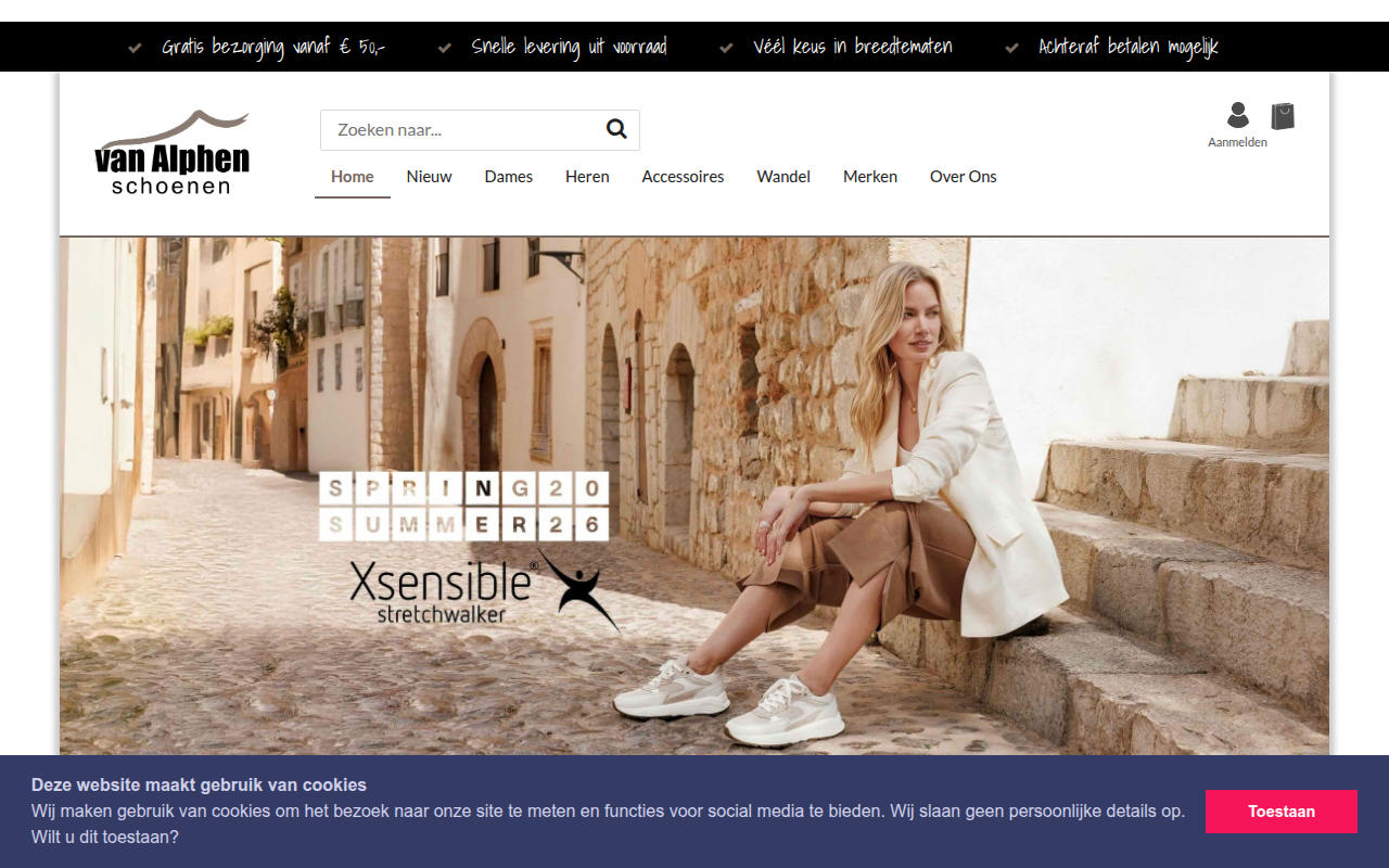 Screenshot van vanalphenschoenen.com