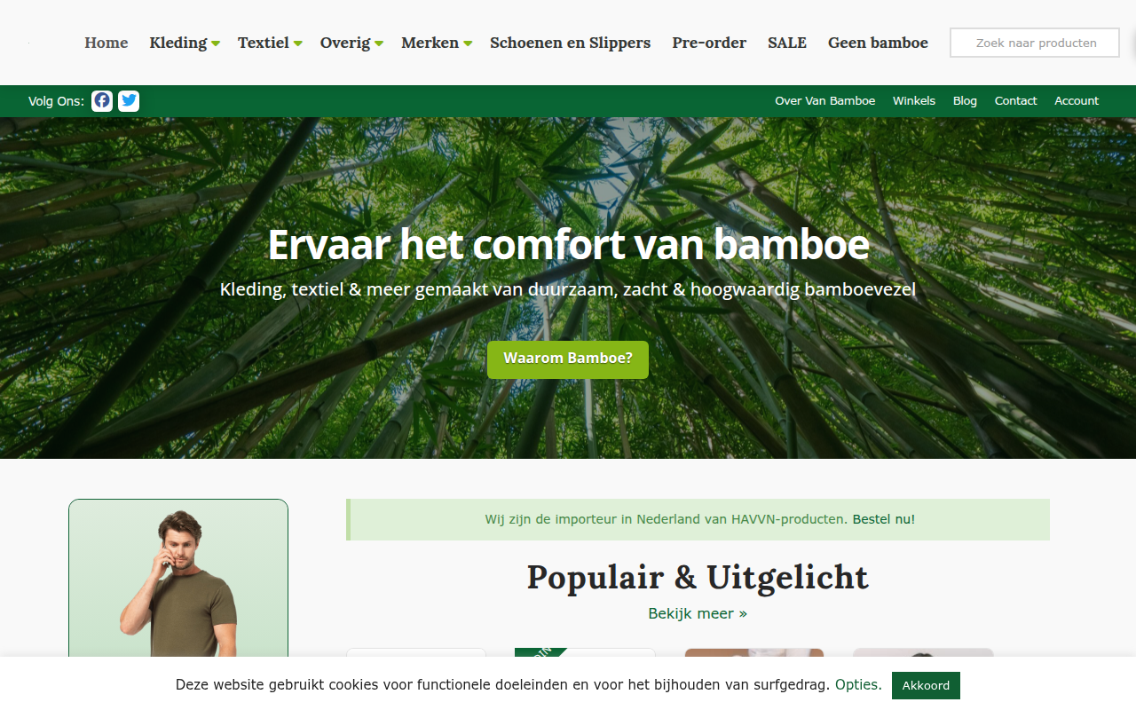 Screenshot van vanbamboe.nl