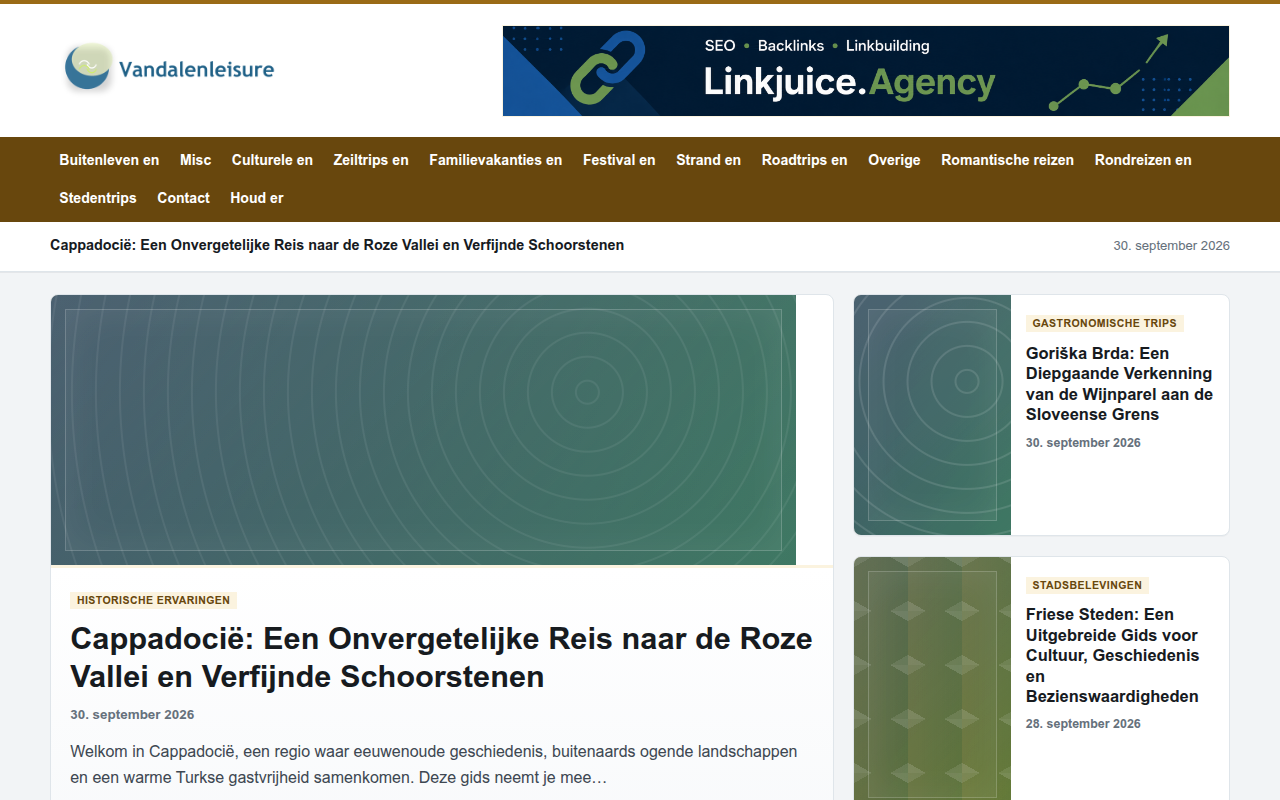 Screenshot van vandalenleisure.nl