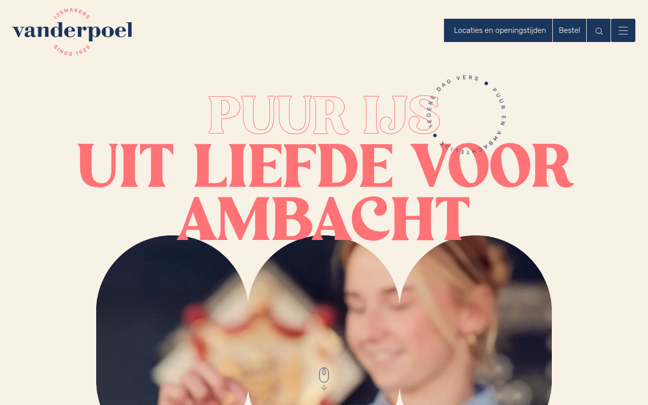 Screenshot van vanderpoelijs.nl