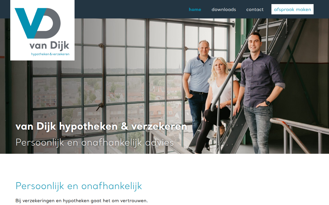 Screenshot van vandijk-adviseurs.nl