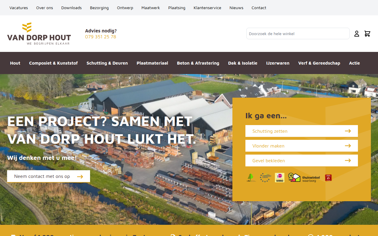 Screenshot van vandorphout.nl