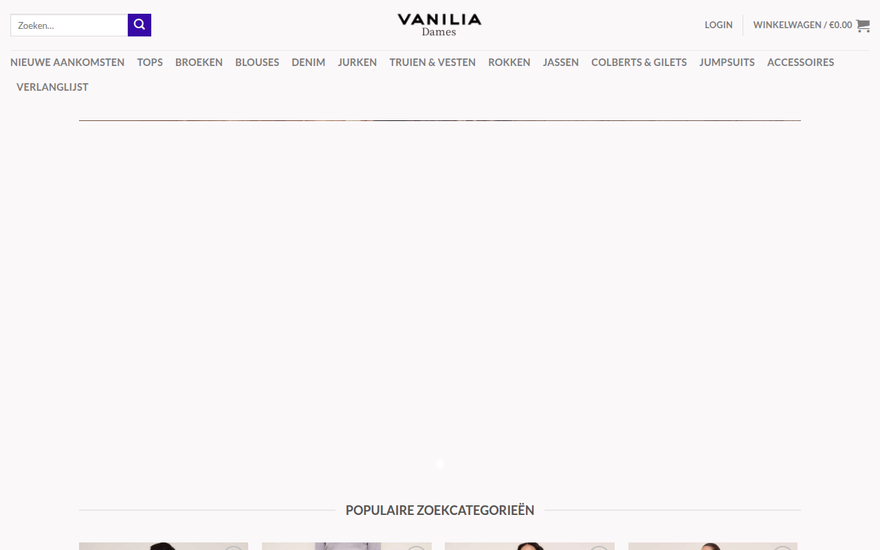 Screenshot van vaniliadames.com