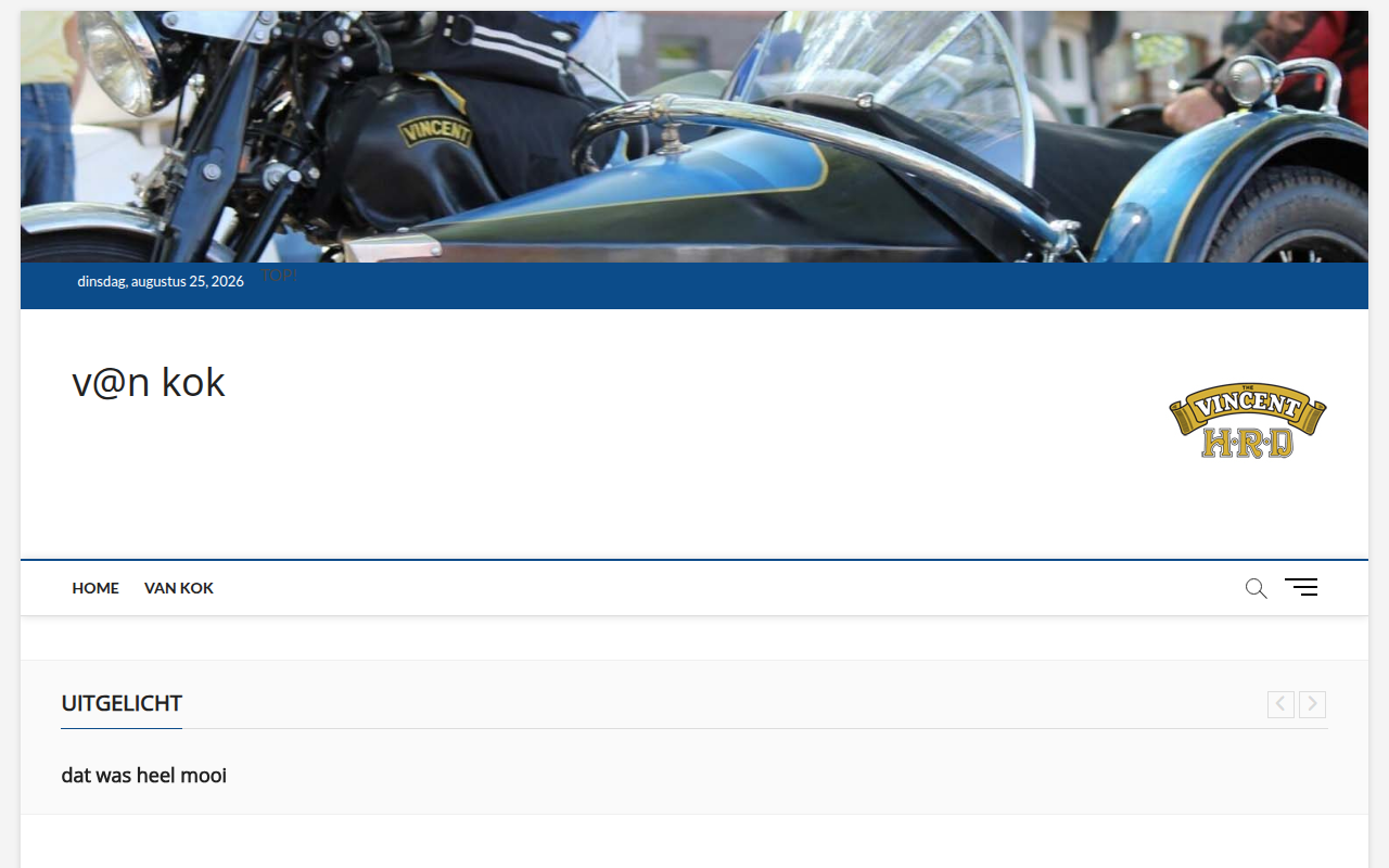 Screenshot van vankok.nl