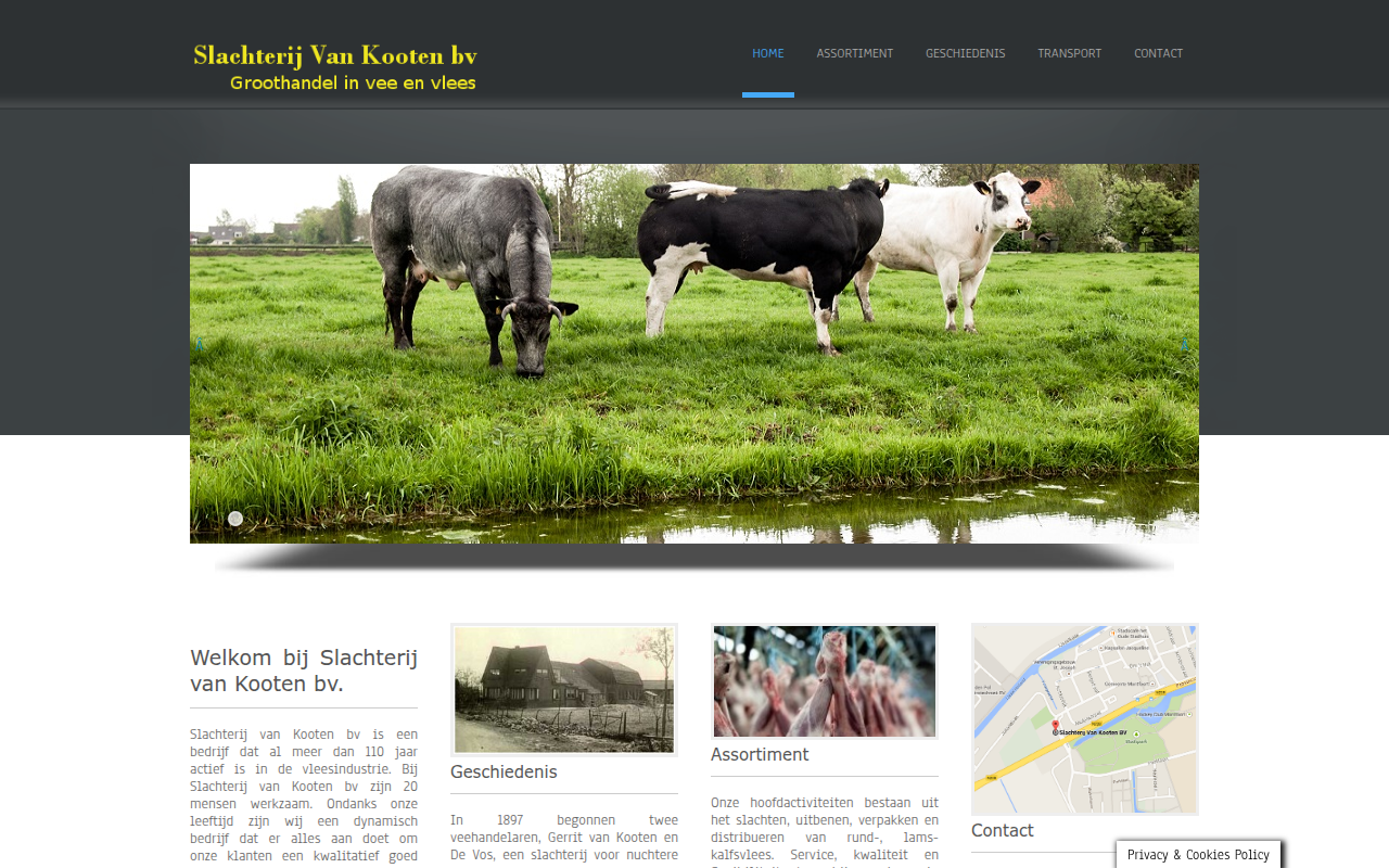Screenshot van vankooten.nl