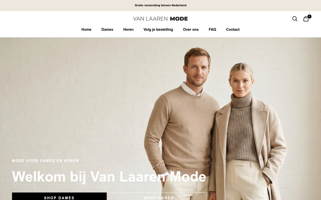 Screenshot van vanlaarenmode.nl
