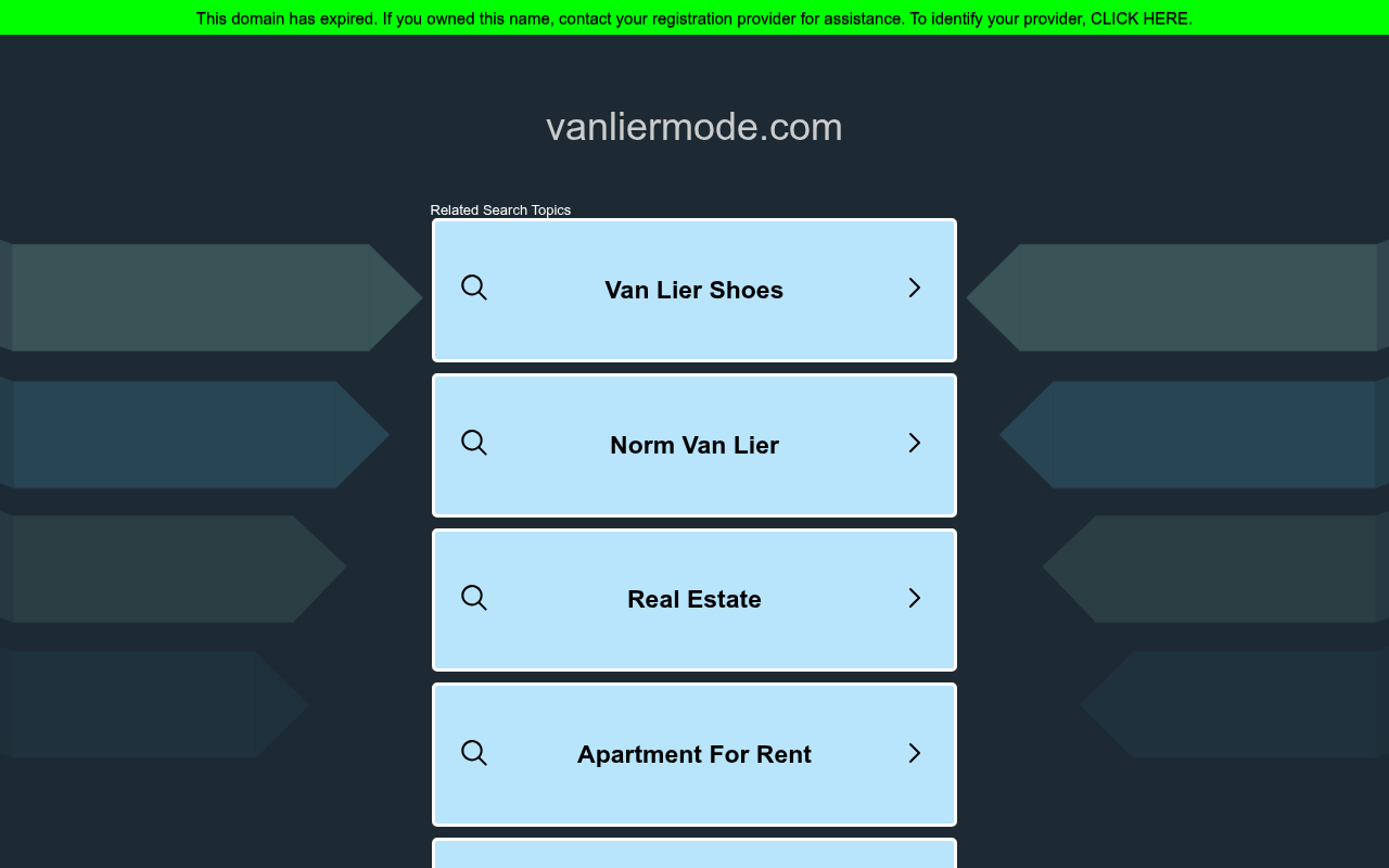 Screenshot van vanliermode.com