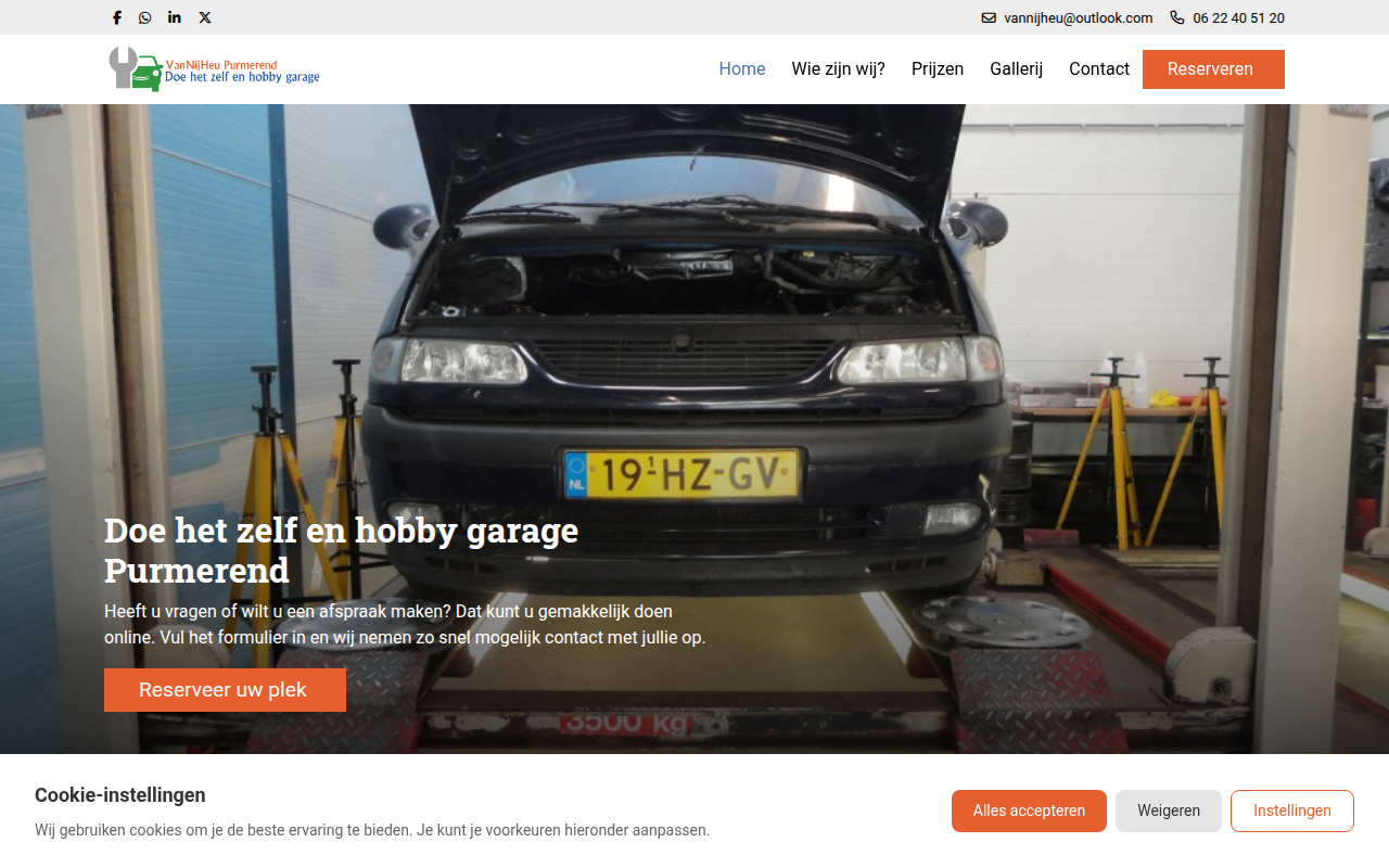 Screenshot van vannijheu.nl