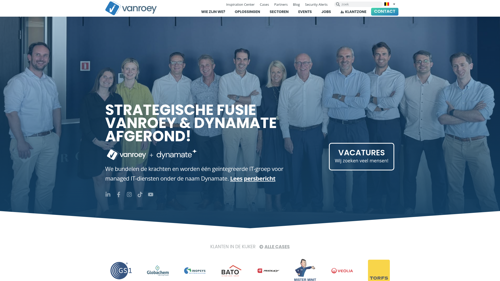 Screenshot van vanroey.be