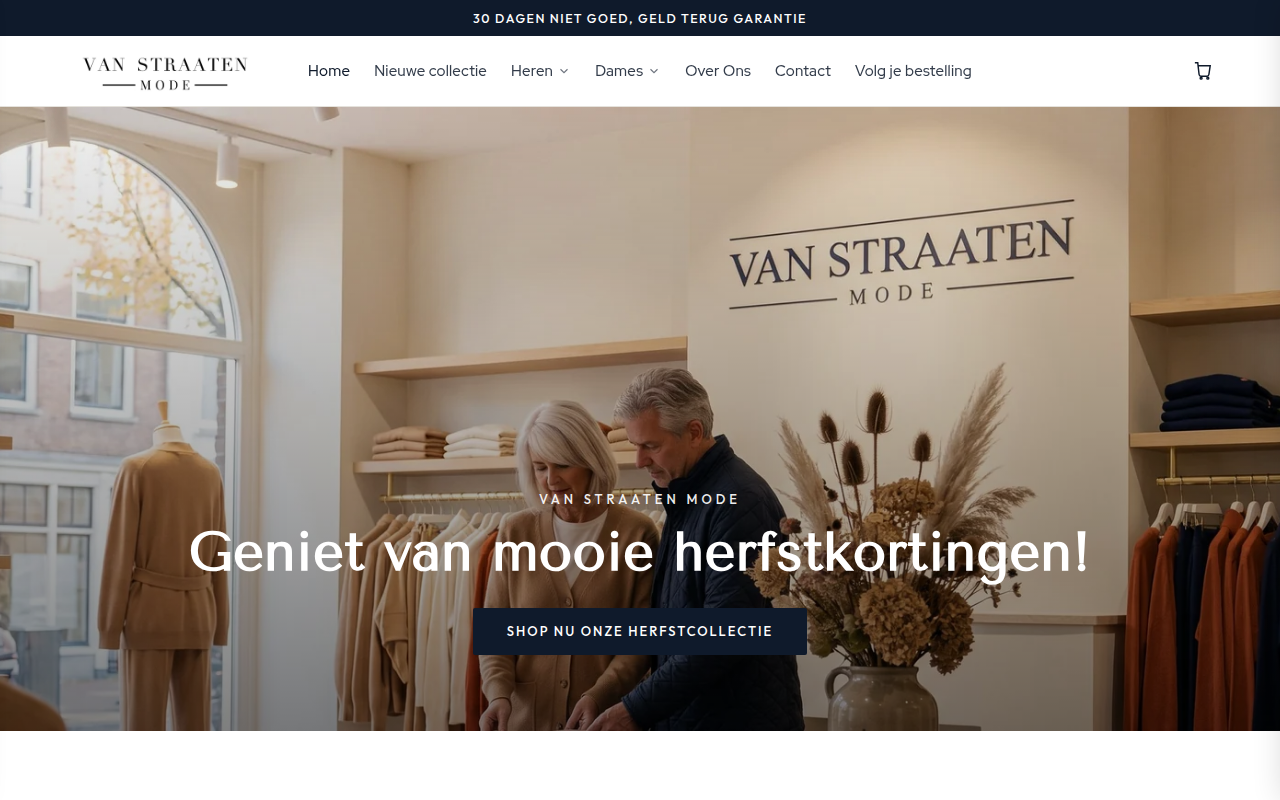 Screenshot van vanstraatenmode.nl