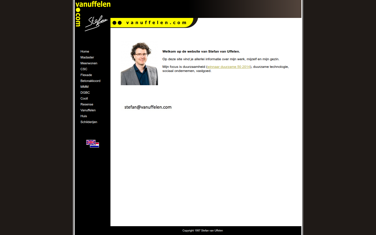 Screenshot van vanuffelen.com