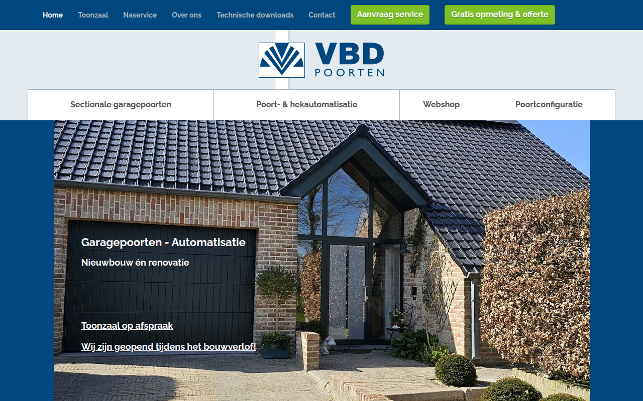 Screenshot van vbd.be