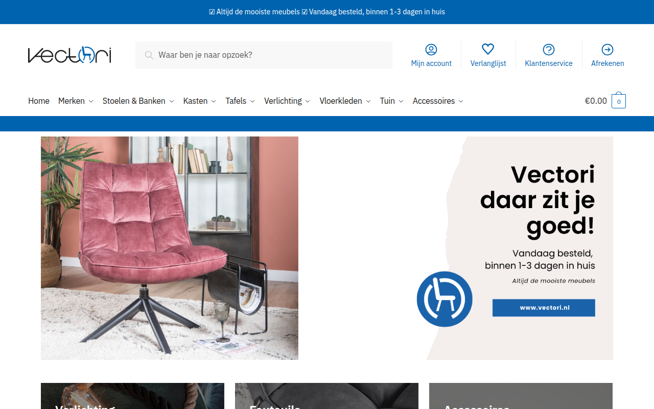 Screenshot van vectori.nl