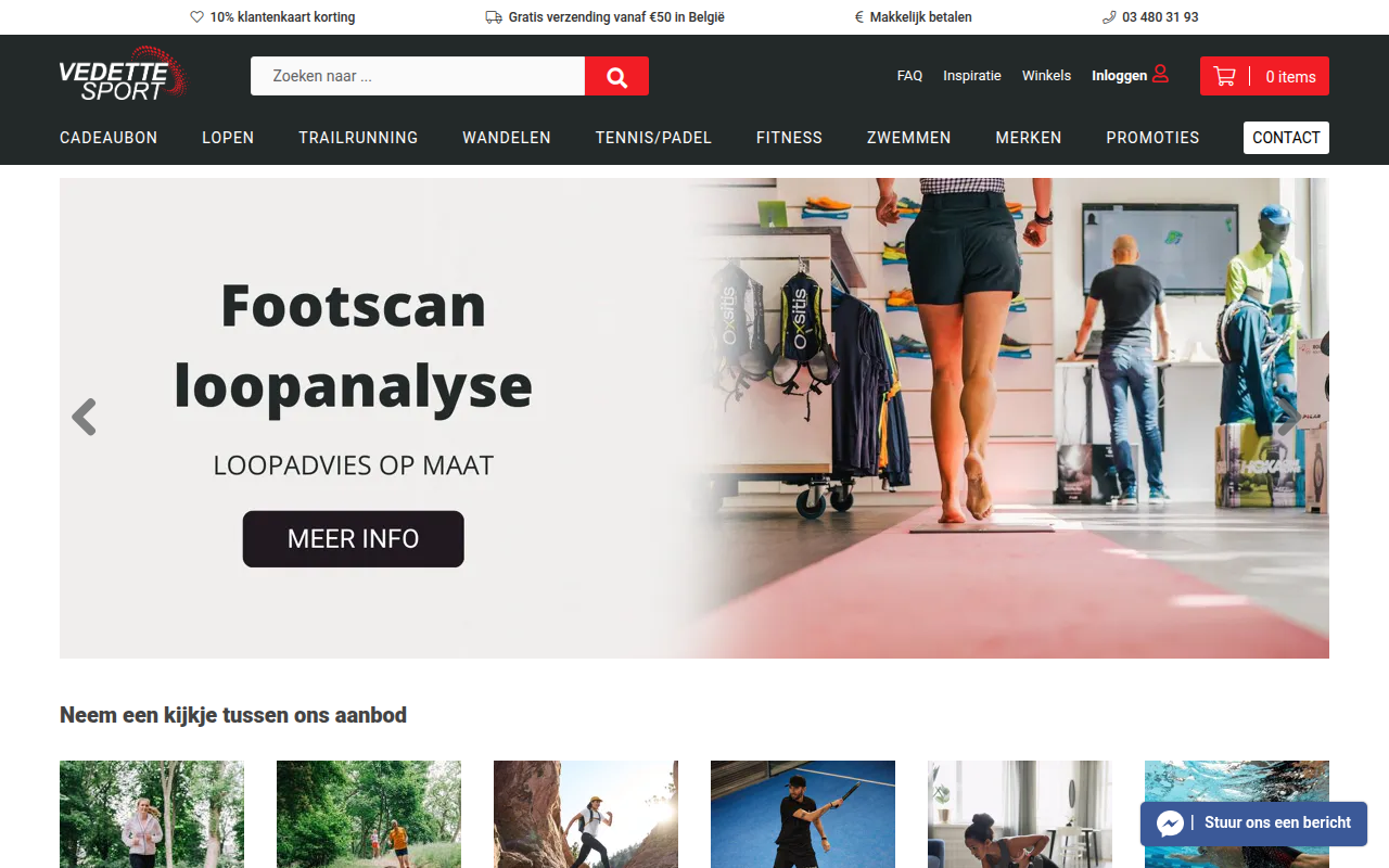 Screenshot van vedettesport.com
