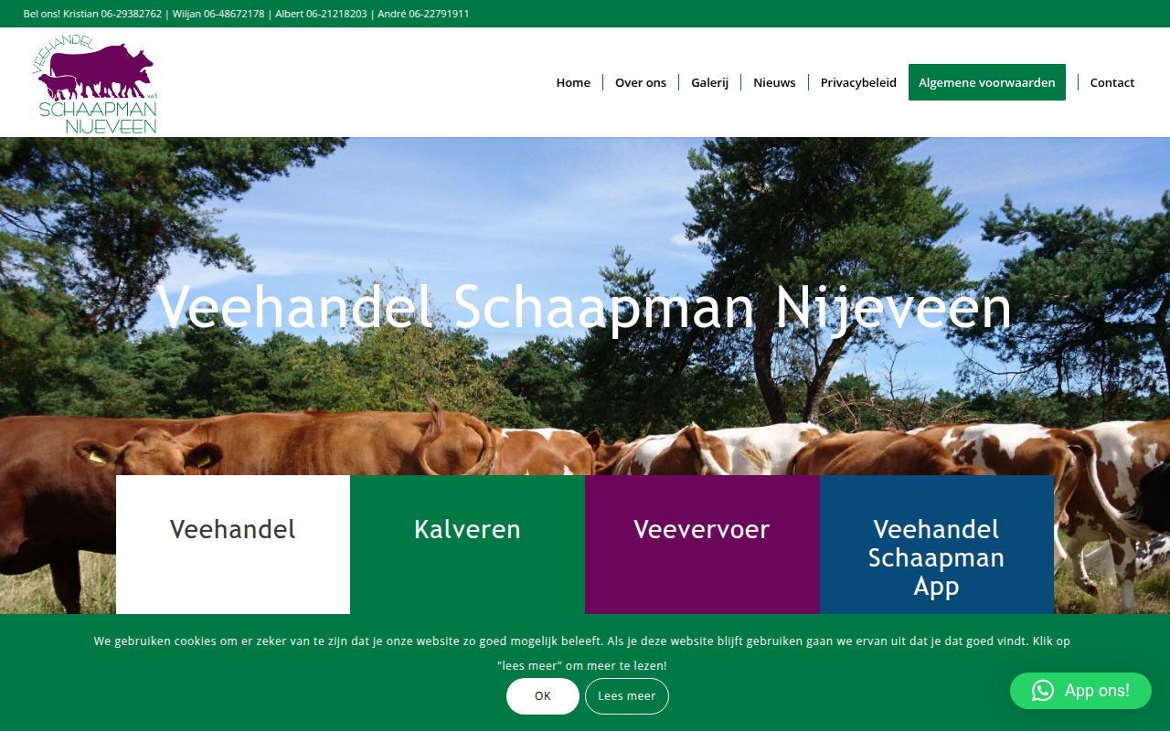 Screenshot van veehandelschaapman.nl