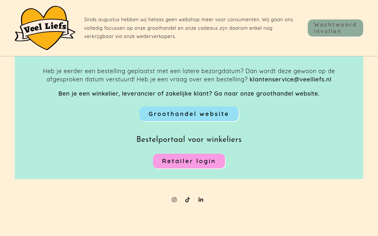 Screenshot van veelliefs.nl