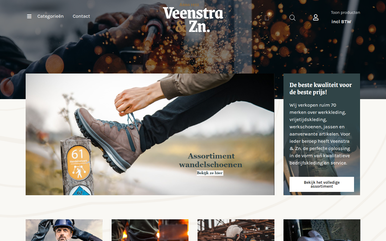 Screenshot van veenstrashop.com