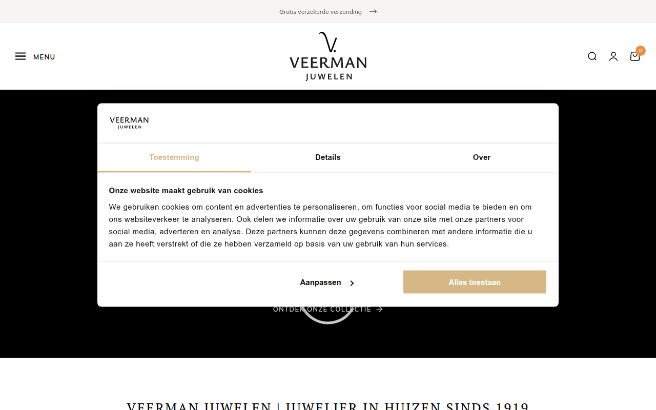 Screenshot van veermanjuwelen.nl