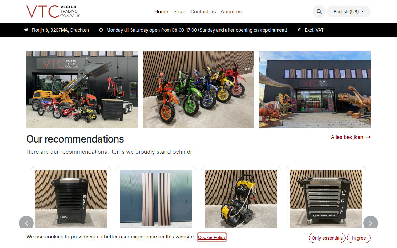 Screenshot van vegtertradingcompany.com
