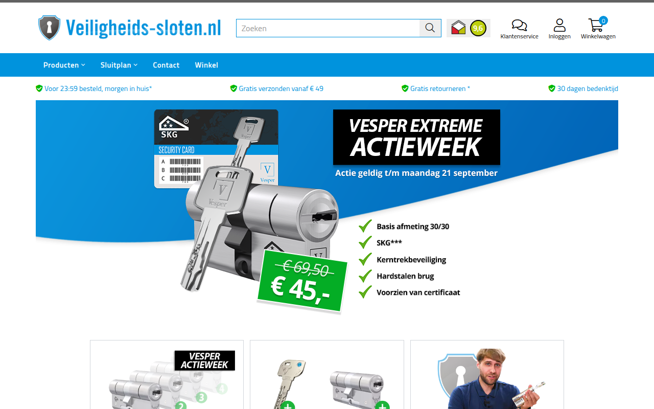 Screenshot van veiligheids-sloten.nl