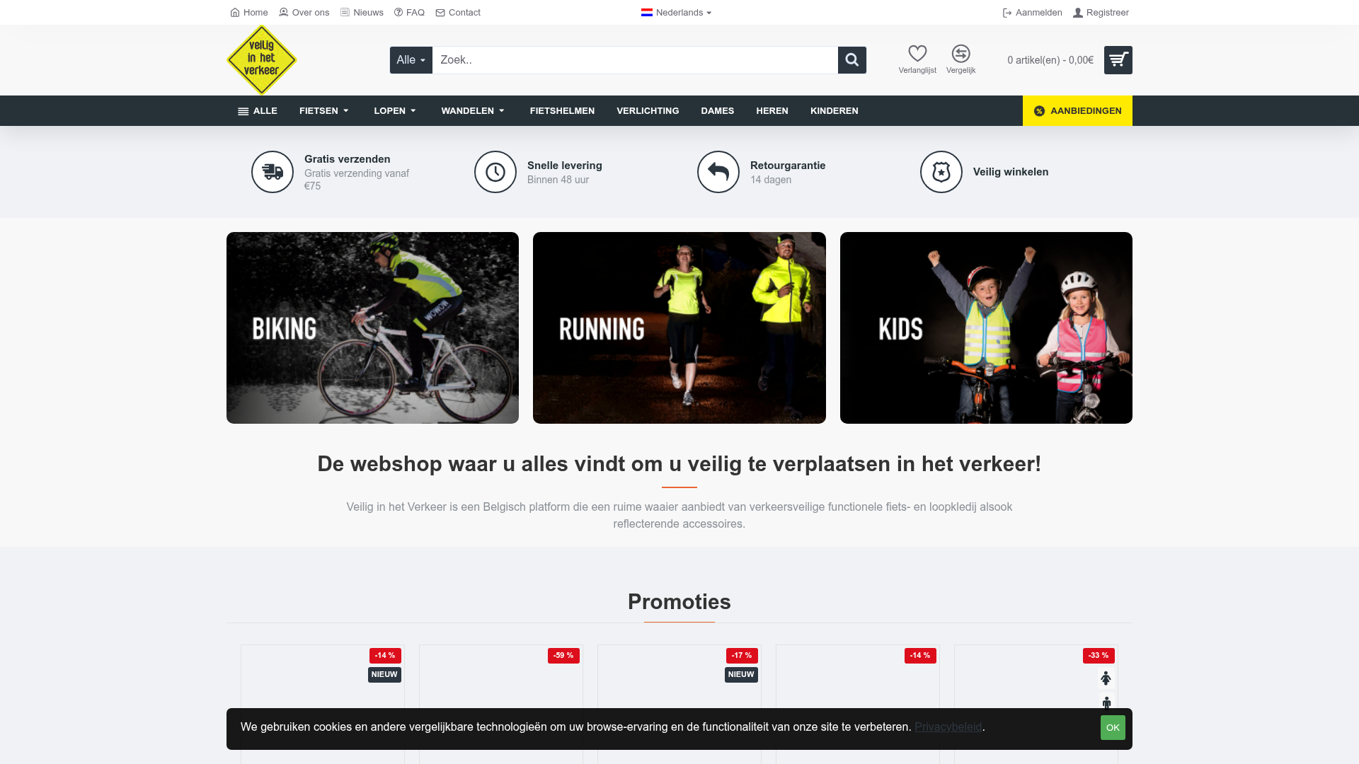 Screenshot van veiliginhetverkeer.be