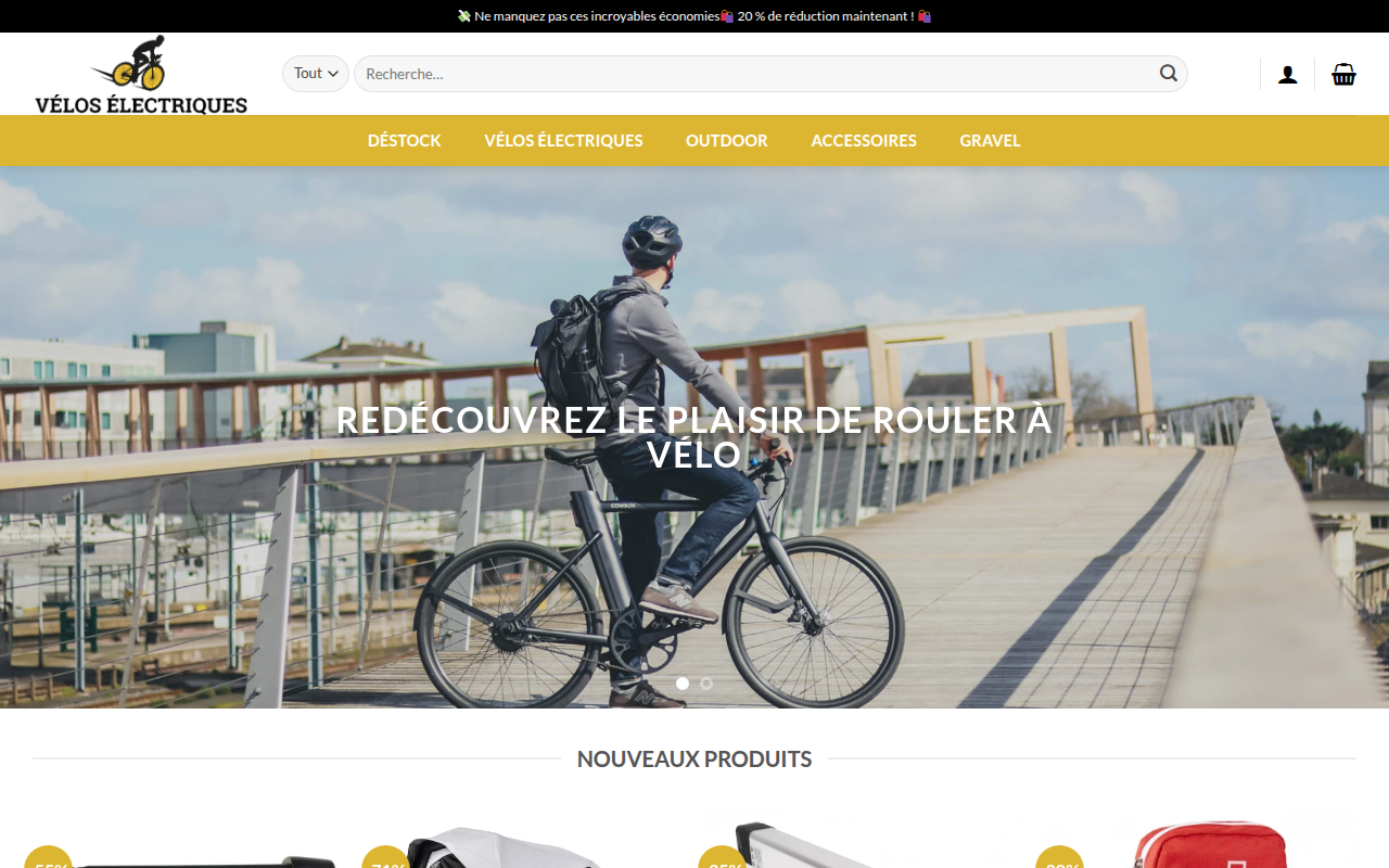 Screenshot van veloselectriquesvente.com