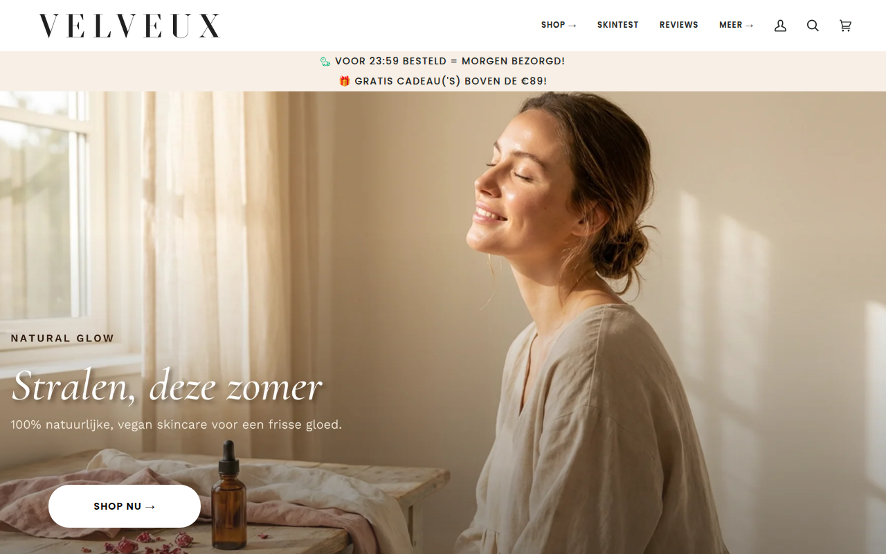 Screenshot van velveux.com
