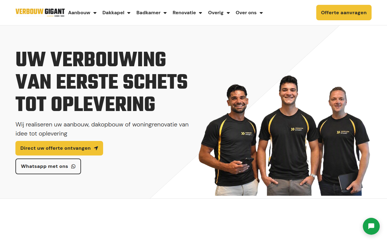 Screenshot van verbouw-gigant.nl