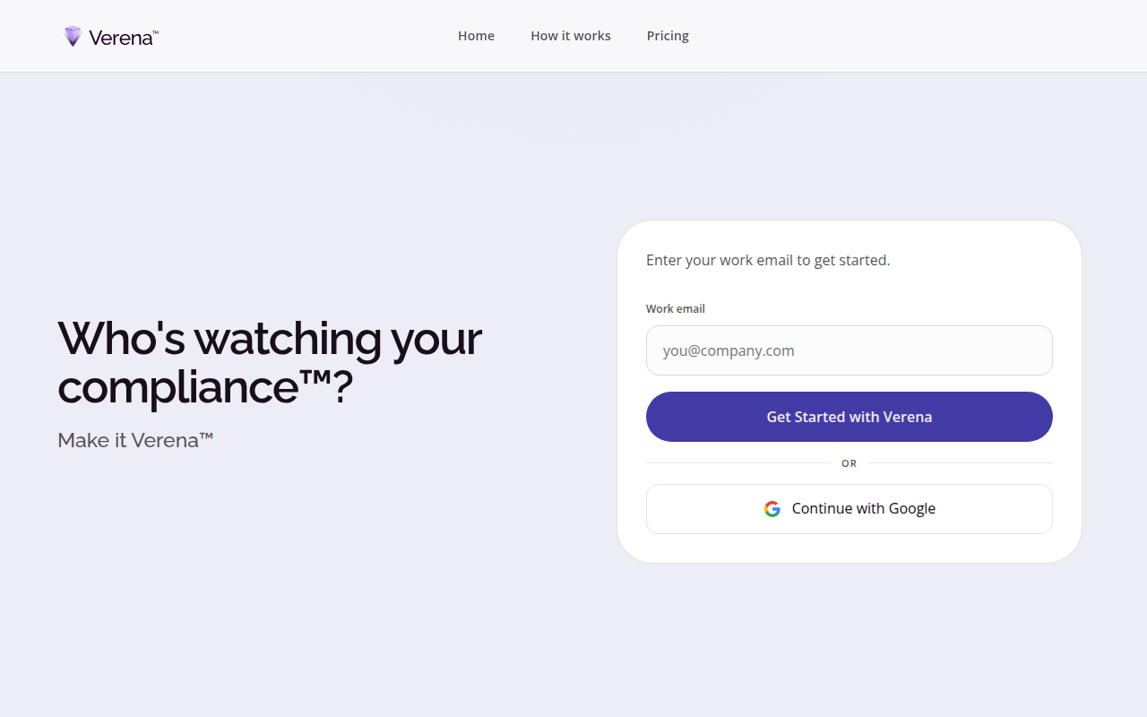 Screenshot van verena.ai