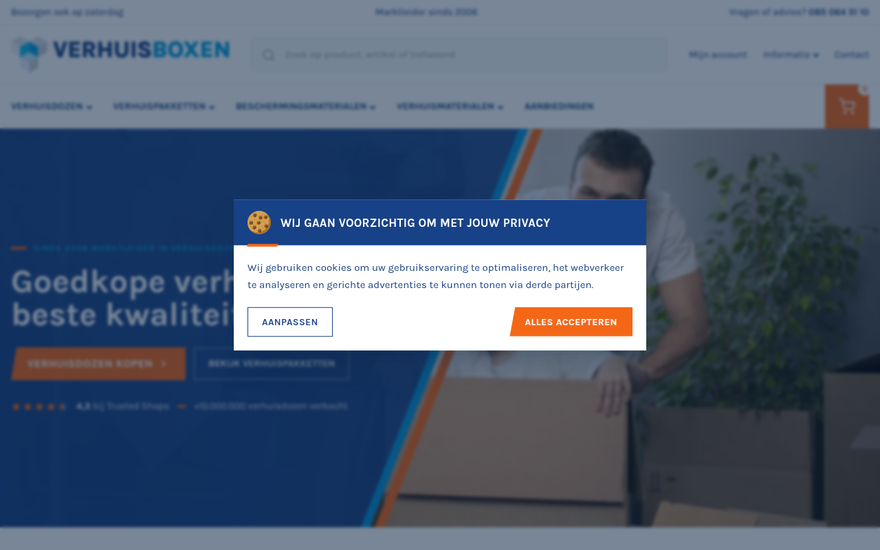 Screenshot van verhuisboxen.nl