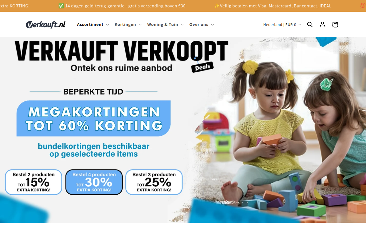 Screenshot van verkauft.nl