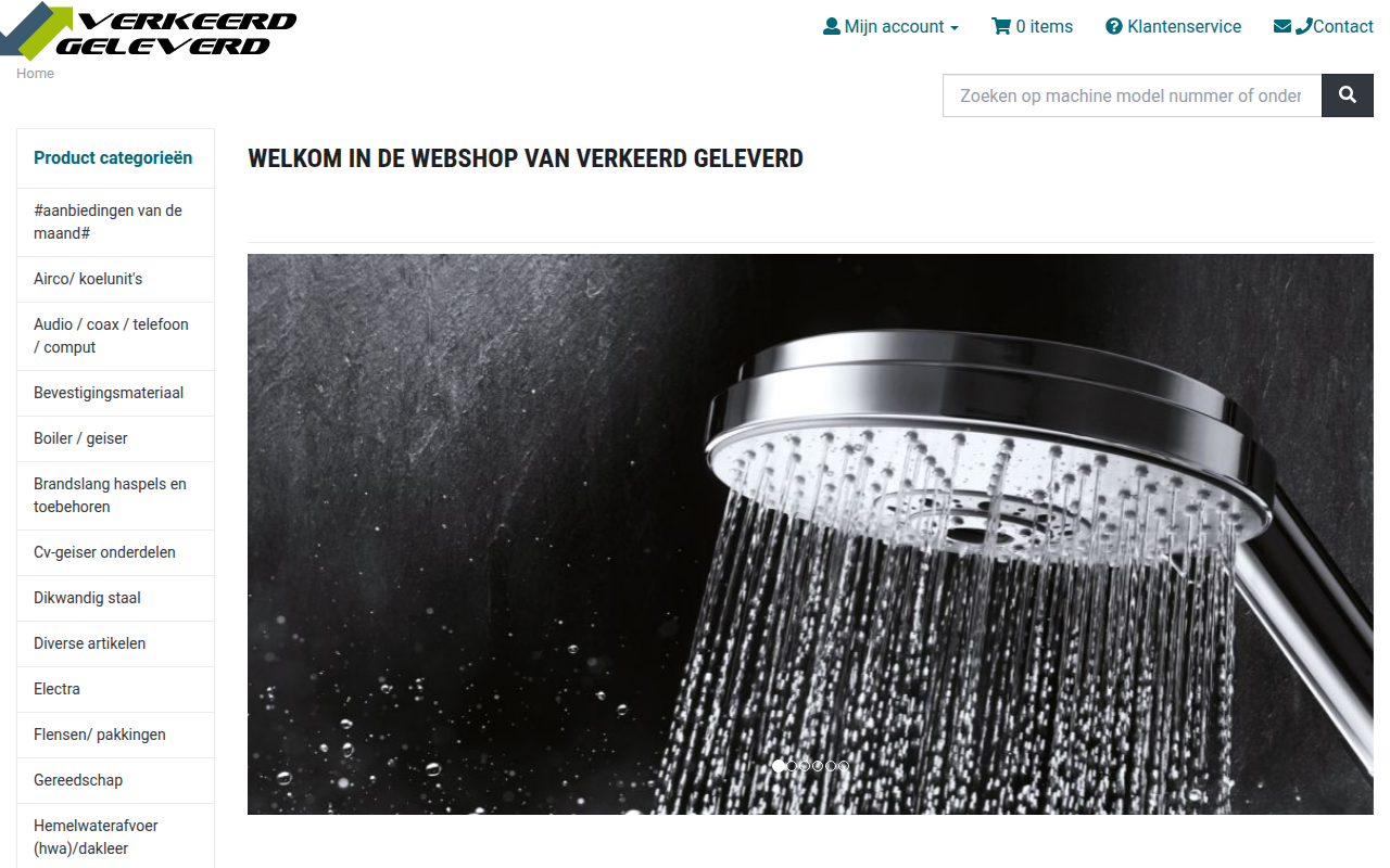 Screenshot van verkeerdgeleverd.nl