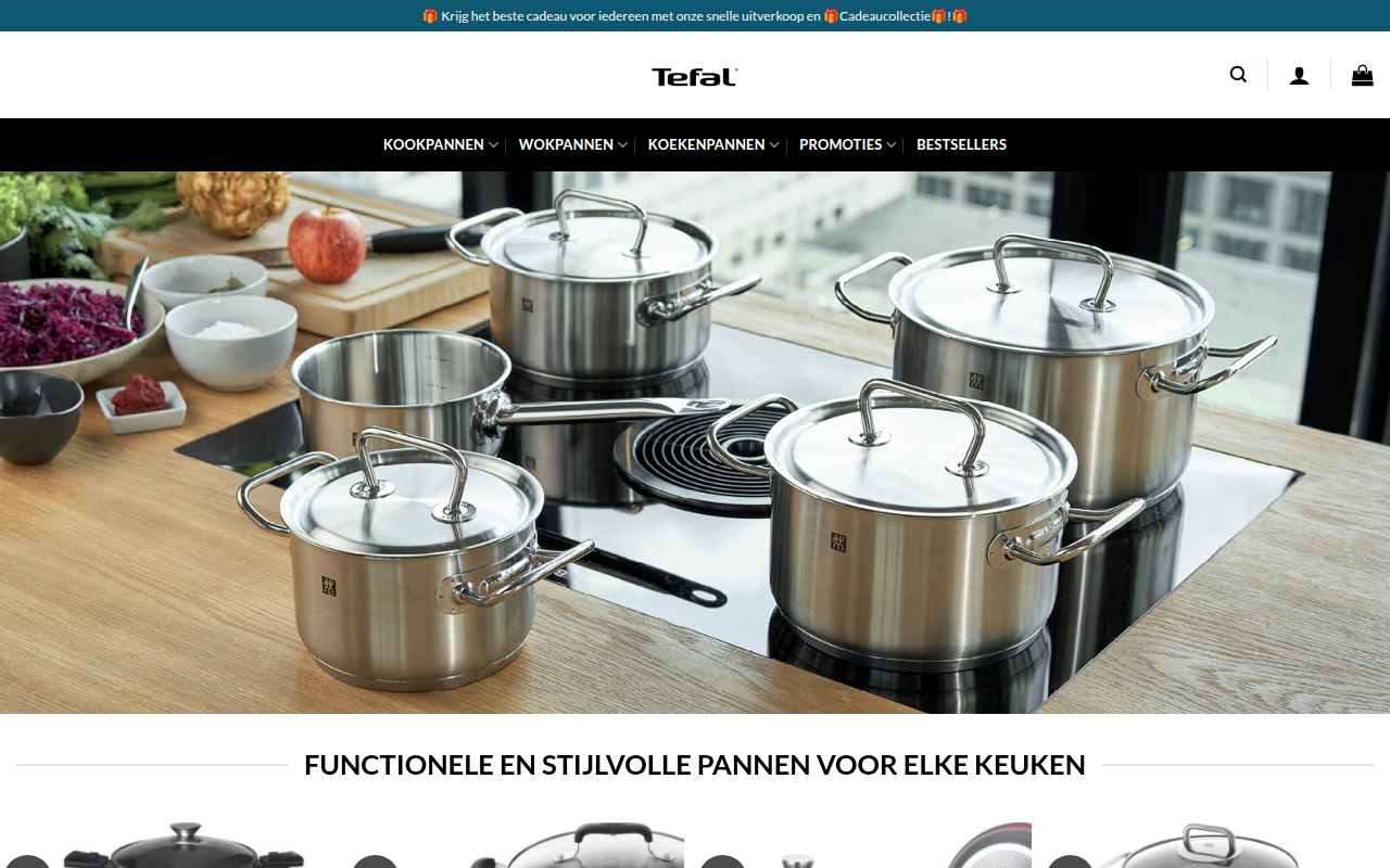 Screenshot van verkoopkoekenpan.com